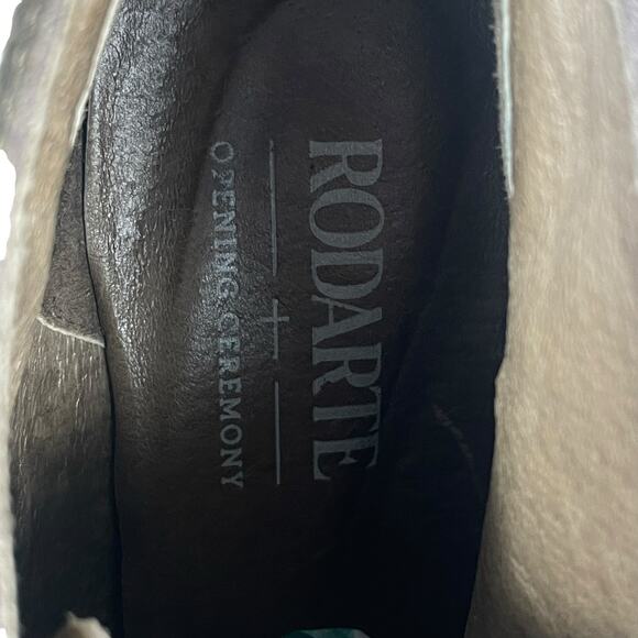 Opening Ceremony Suede Platform Lace Up Boots Green Size 10 - Picture 12 of 13